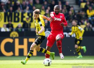 Anthony Modeste (droite), l'attaquant du FC Cologne