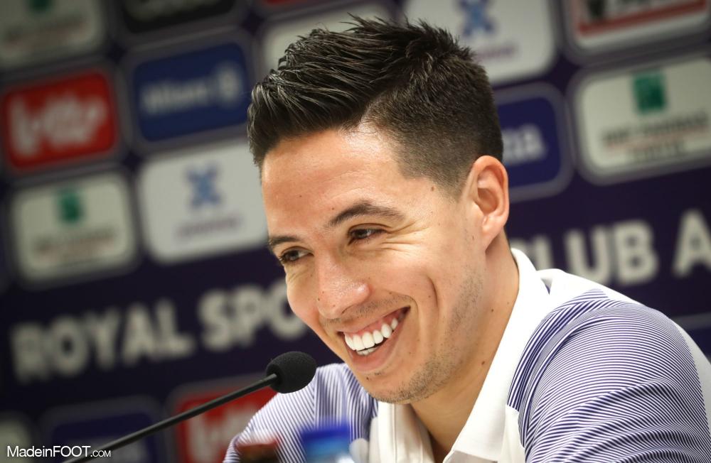 Samir Nasri lors de son arrivée à Anderlecht, en juillet 2019.