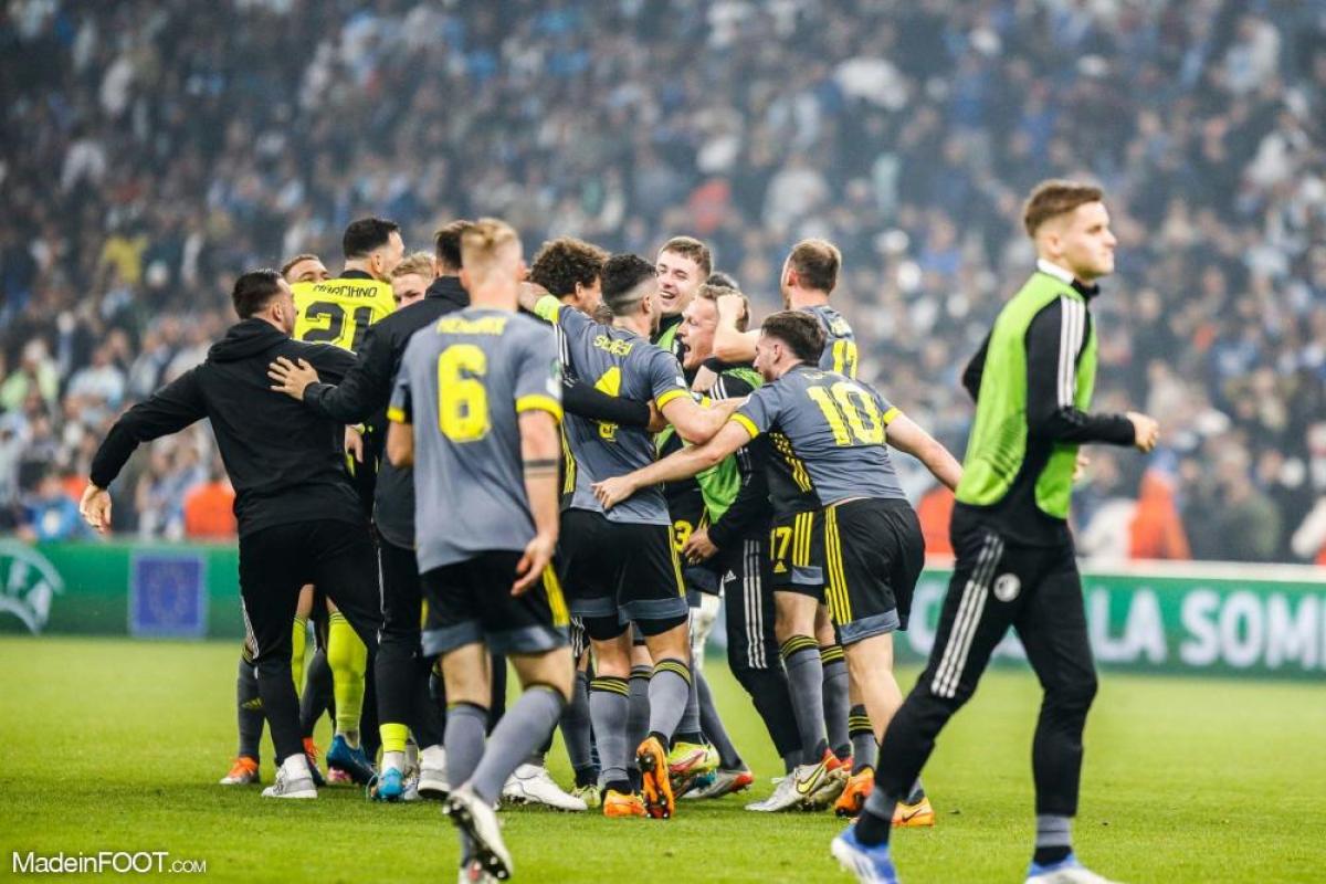 La joie des joueurs de Feyenoord