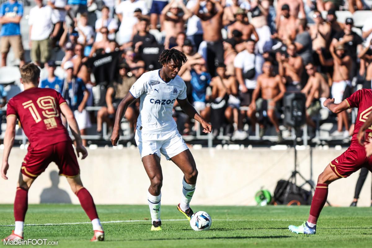 Isaak Touré sous les couleurs de l'Olympique de Marseille