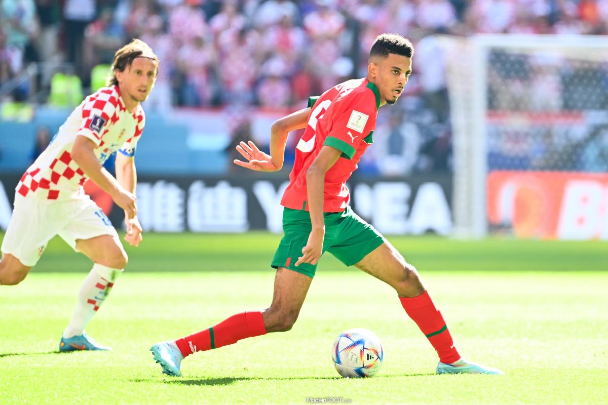 Azzedine Ounahi sous le maillot de la sélection marocaine