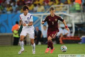 Kokorin lors du Mondial 2014 avec la Russie.