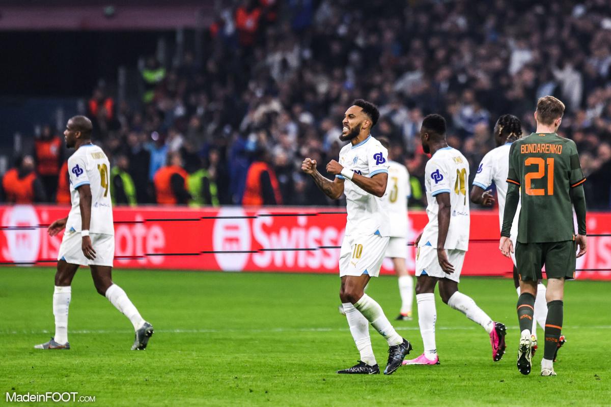 La joie des joueurs de l'OM.