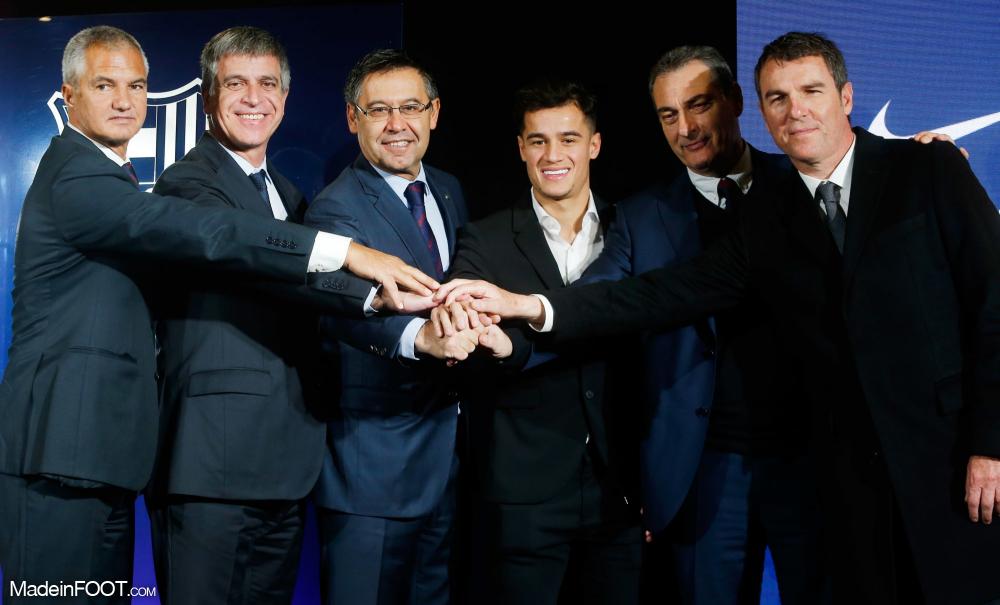 Pep Segura, à droite de Philippe Coutinho