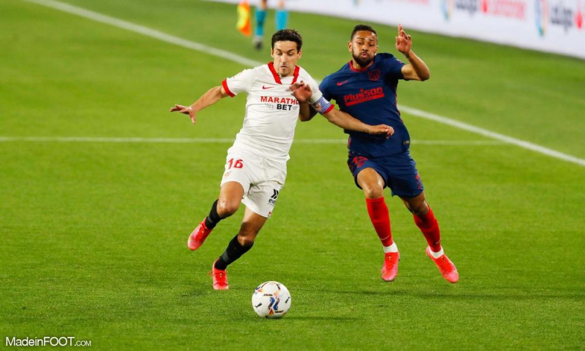 Renan Lodi sous le maillot de l'Atletico Madrid