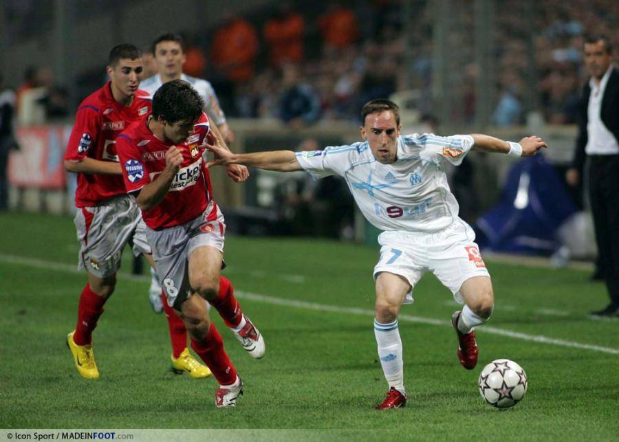 Franck Ribéry a porté les couleurs de l'OM entre 2005 et 2007