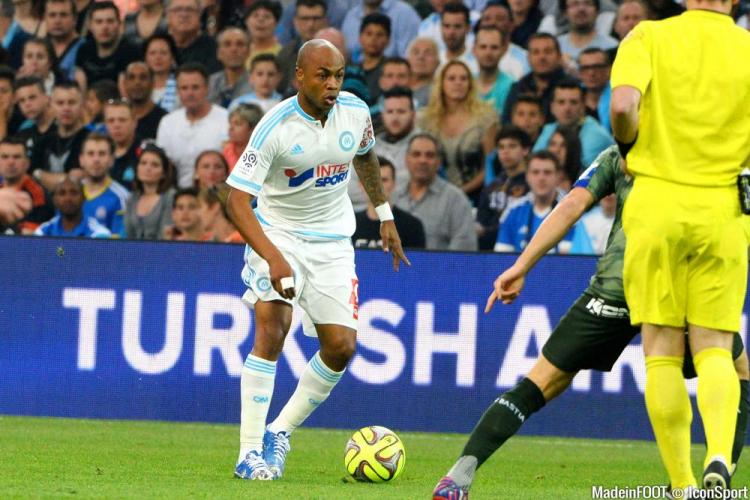André Ayew sous le maillot de l'OM.