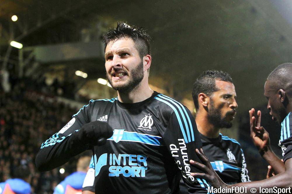 André-Pierre Gignac, ici sous les couleurs de l'Olympique de Marseille.