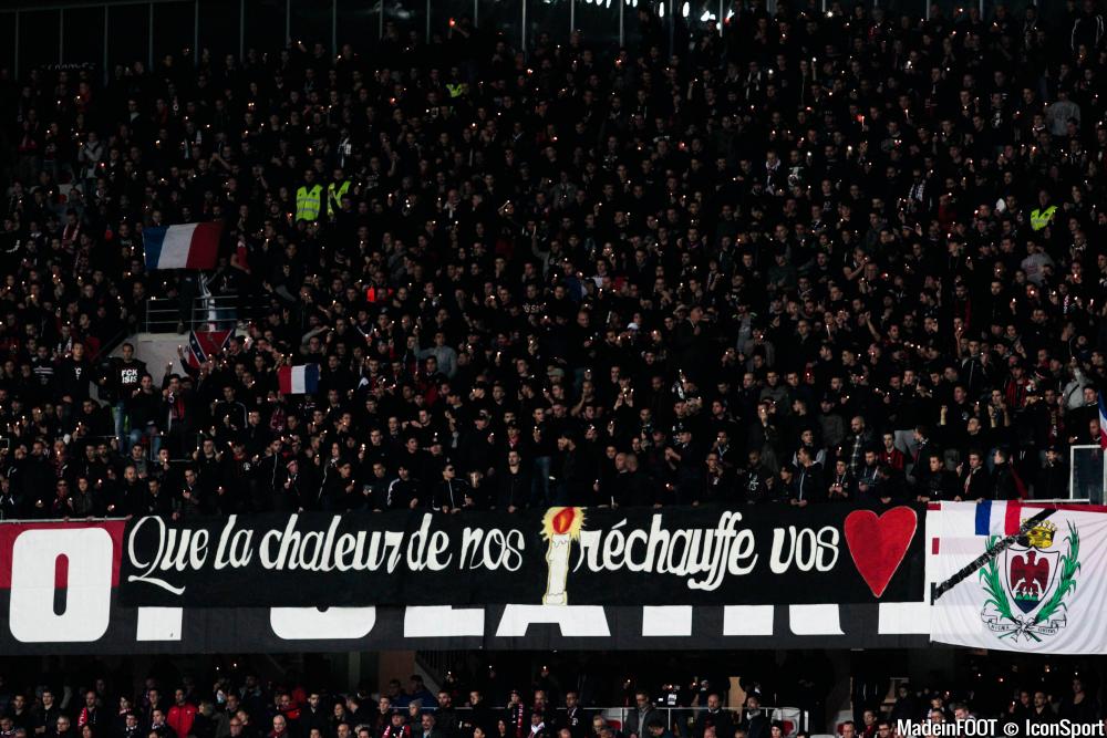 Des hommages avaient eu lieu dans tous les stades de France, comme à Nice