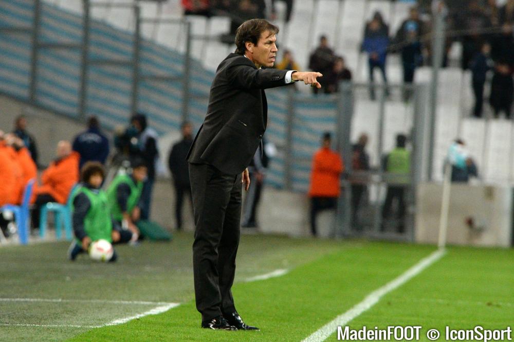 Rudi Garcia pendant la rencontre Marseille - Caen en 2016