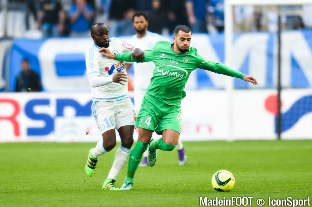 Diarra, à la lutte ici avec Tannane, pourrait manquer le choc de demain face aux Verts
