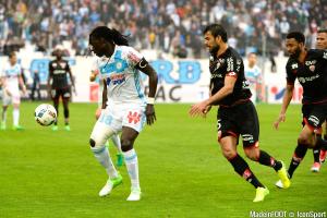 Bafetimbi Gomis, ici sous les couleurs de l'Olympique de Marseille.