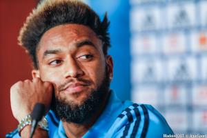 Jordan Amavi, lors de sa présentation à l'OM.