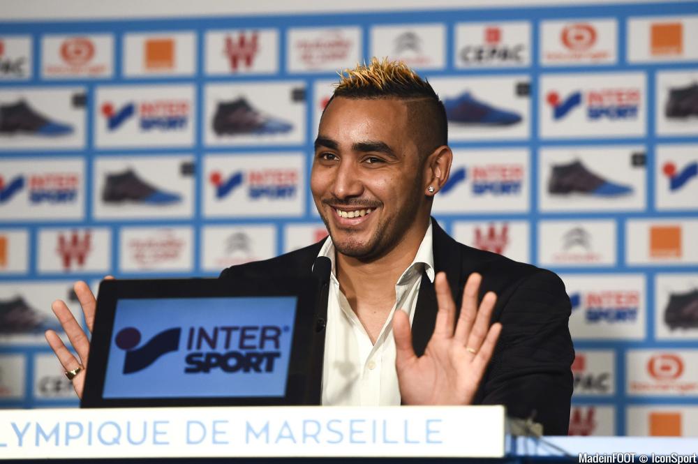 La présentation de Dimitri Payet (OM) à la presse.