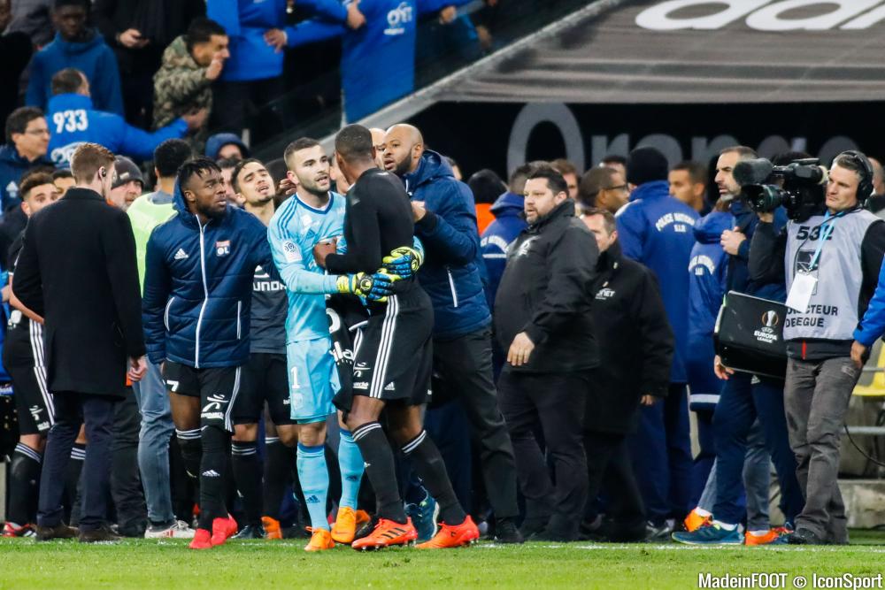 Anthony Lopes, le portier de l'OL, ici au côté de Marcelo.