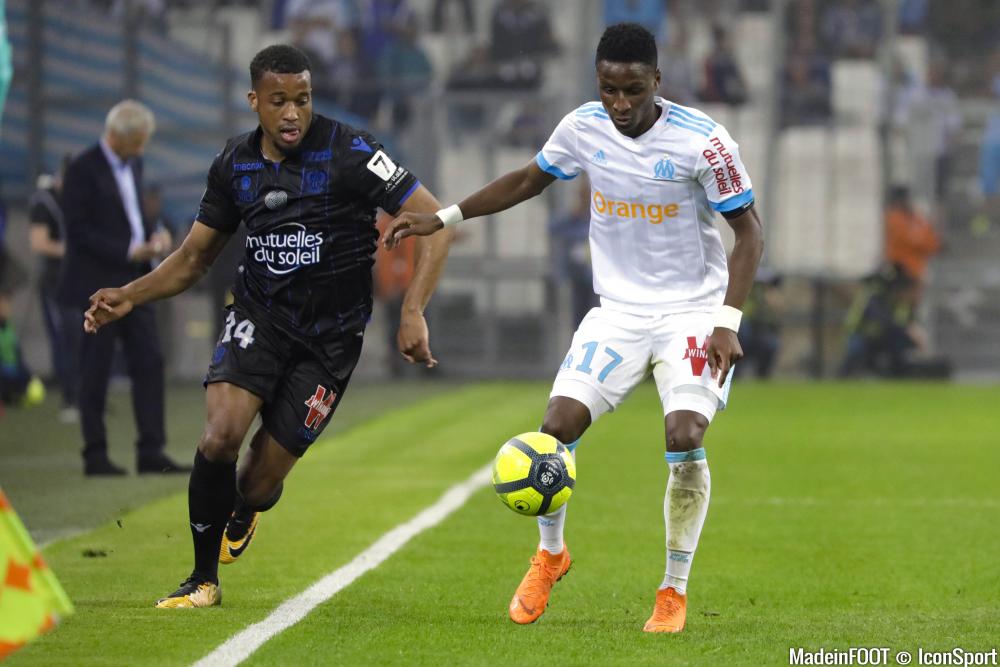 Alassane Pléa pendant Nice-Marseille en 2018.