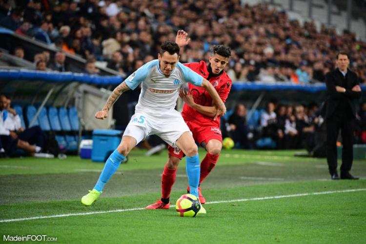 Lucas Ocampos avec le maillot de l'OM