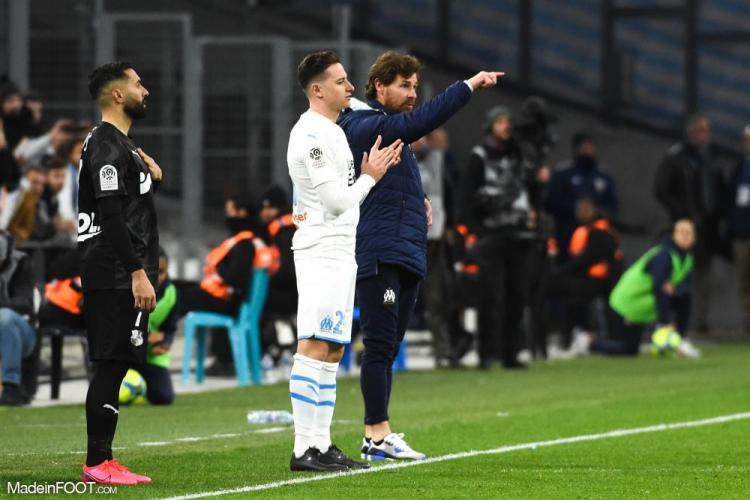 André Villas-Boas, l'entraîneur de l'Olympique de Marseille, ici aux côtés de Florian Thauvin.