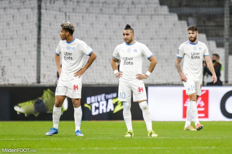 Les joueurs marseillais sur le terrain