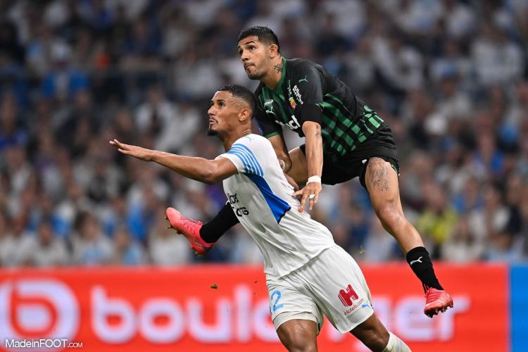 William Saliba sous le maillot de l'OM.