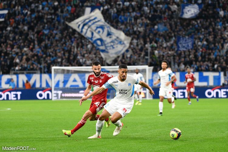 William Saliba, le défenseur central de l'Olympique de Marseille.