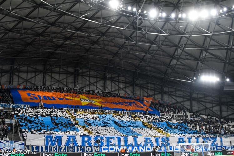 Les supporters de l'Olympique de Marseille.