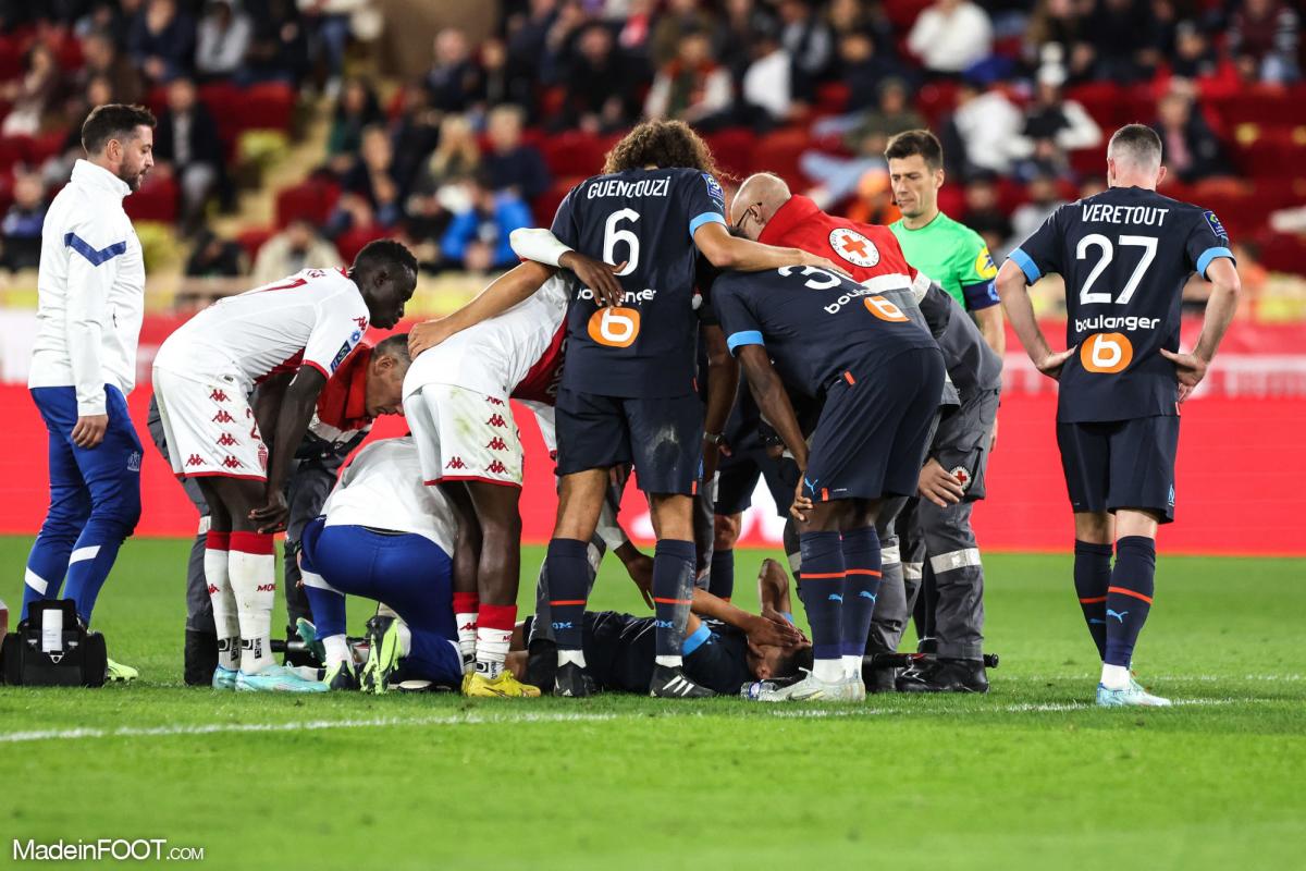 Amine Harit est sorti sur blessure contre Monaco