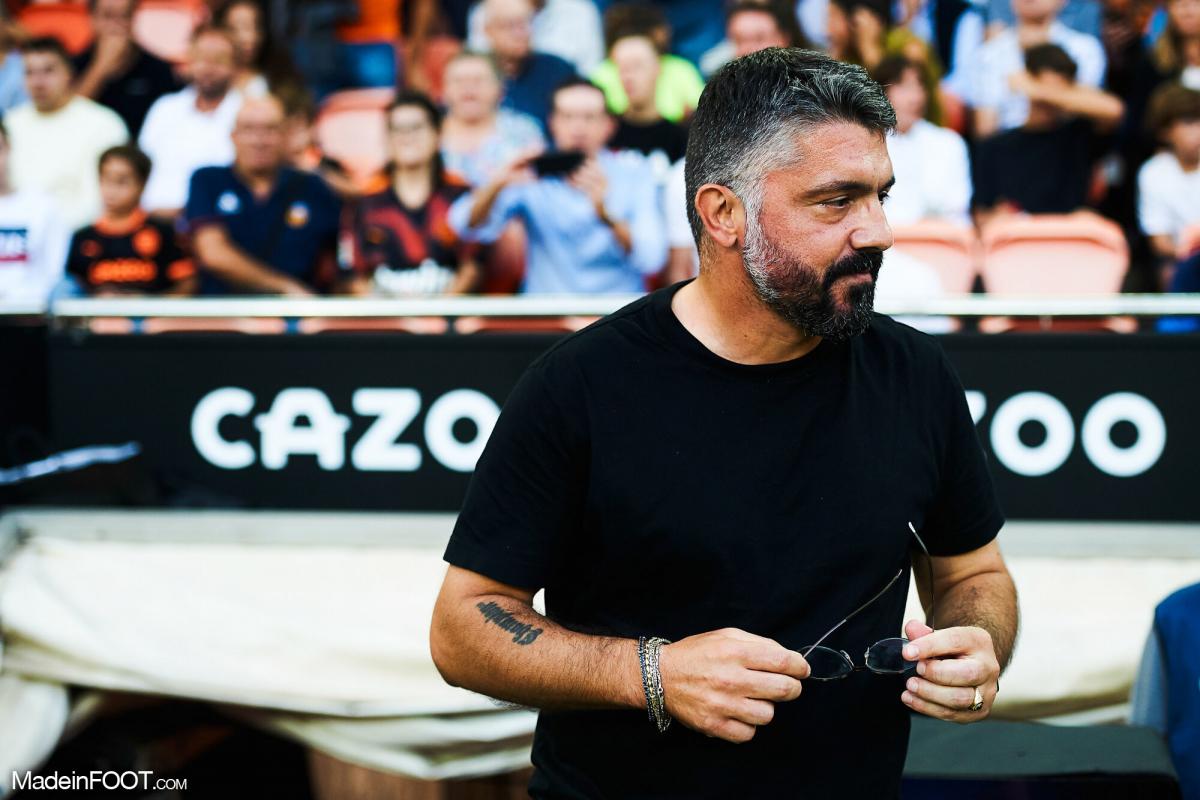 Gennaro Gattuso sur un banc