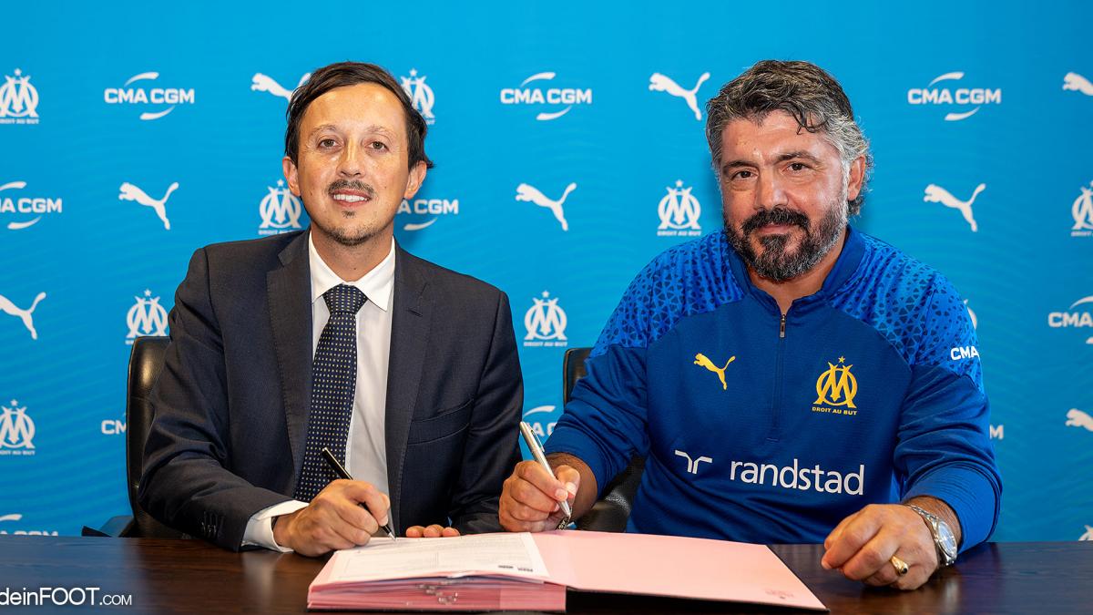 Gennaro Gattuso et Pablo Longoria.