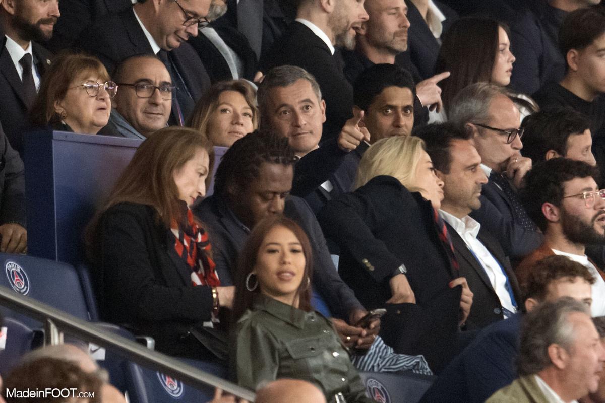 Gérald Darmanin en tribunes