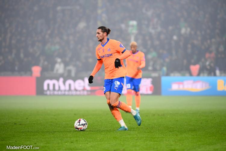 Adrien Rabiot sous le maillot de l'OM.