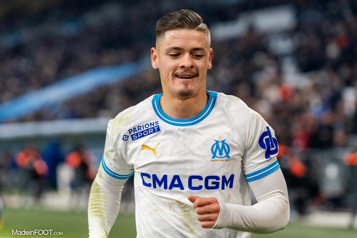 Vitinha, l'attaquant de l'Olympique de Marseille, actuellement prêté au Genoa.