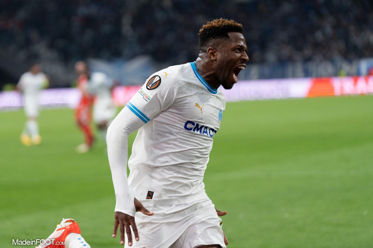 Faris Moumbagna, attaquant de l'OM.