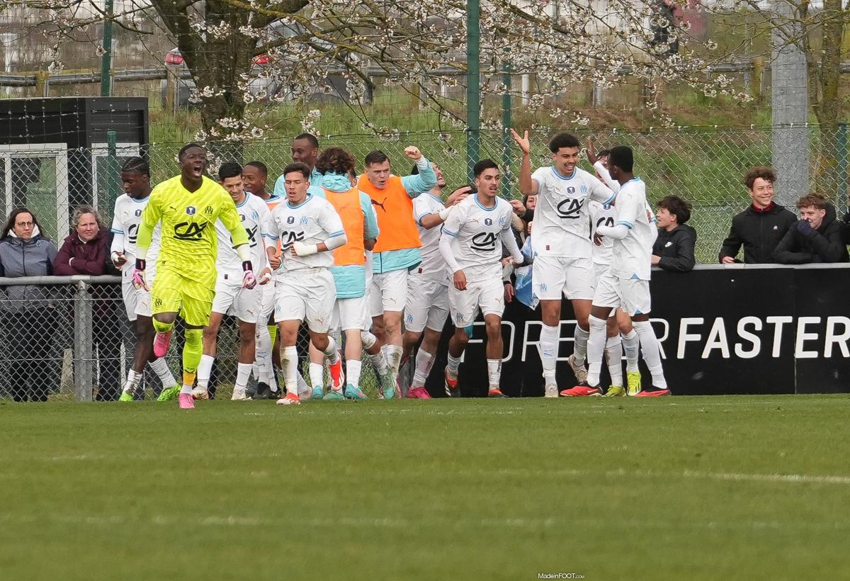 Les jeunes joueurs de l'Olympique de Marseille, en Coupe Gambardella.