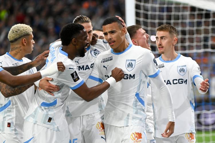 Les joueurs de l'Olympique de Marseille.