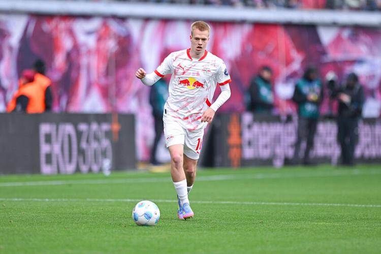 Arthur Vermeeren, le milieu de terrain du RB Leipzig.