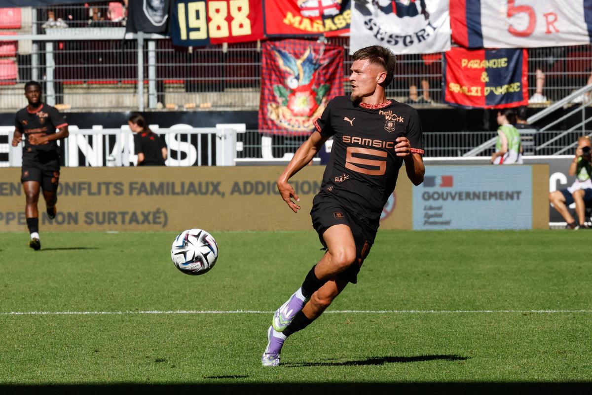 Quentin Merlin avec le Stade Rennais.