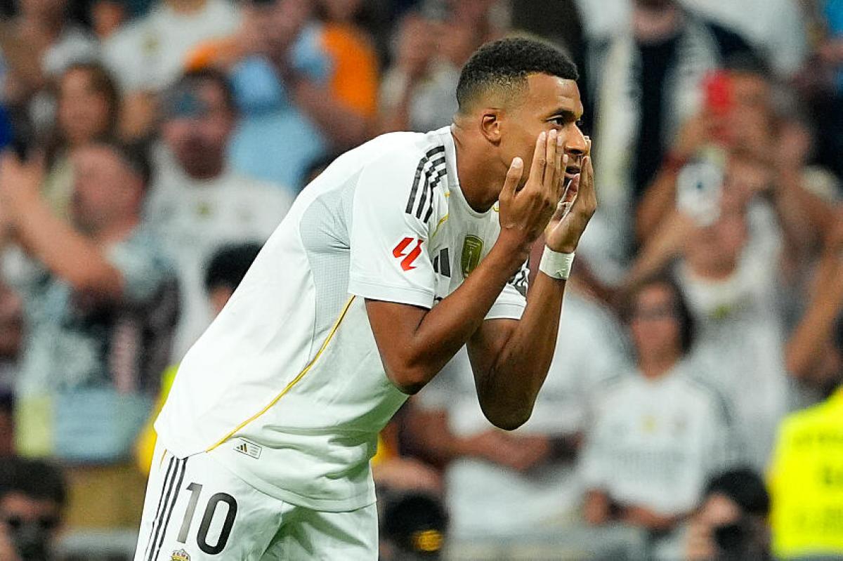Kylian Mbappé, double buteur avec le Real Madrid face à l'OM