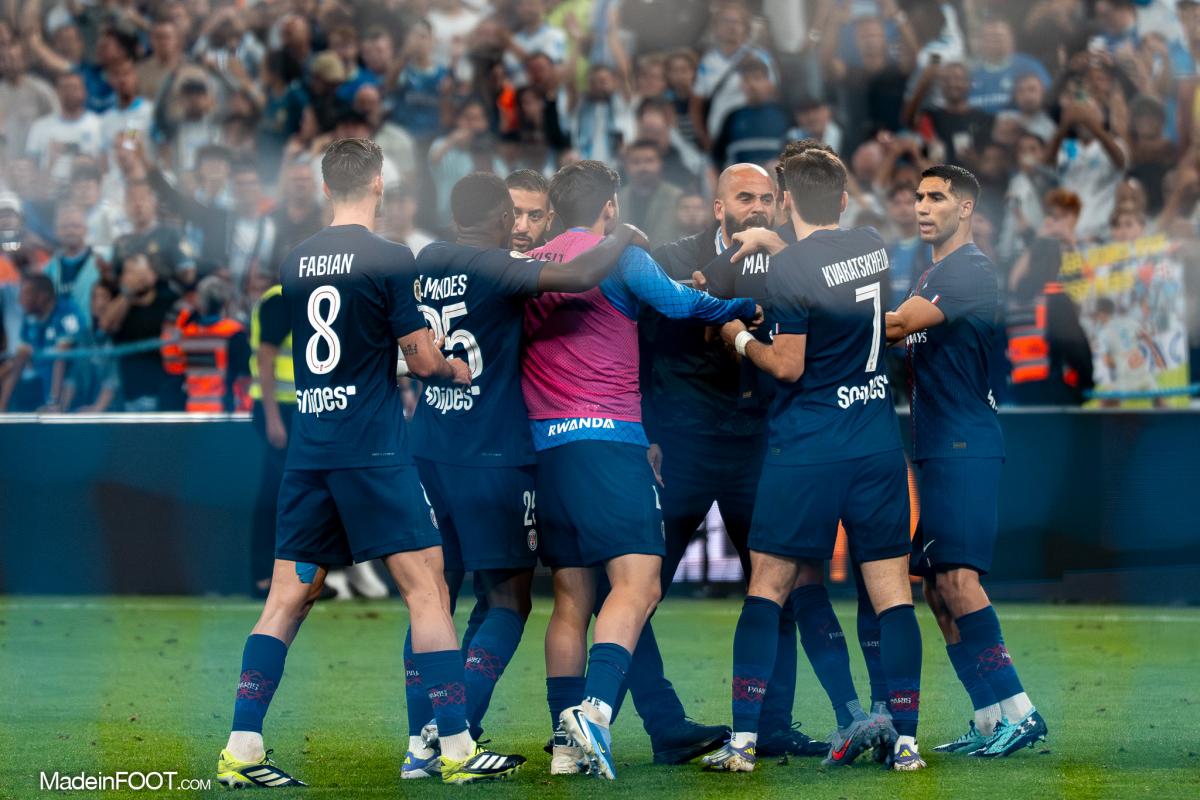 C'était tendu entre les Parisiens et un agent de sécurité de l'OM
