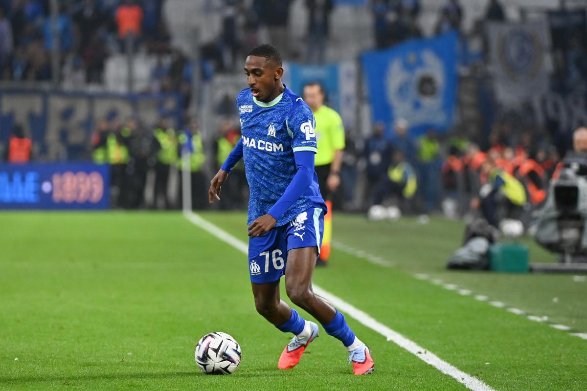 Tadjidine Mmadi, l'attaquant de l'Olympique de Marseille.