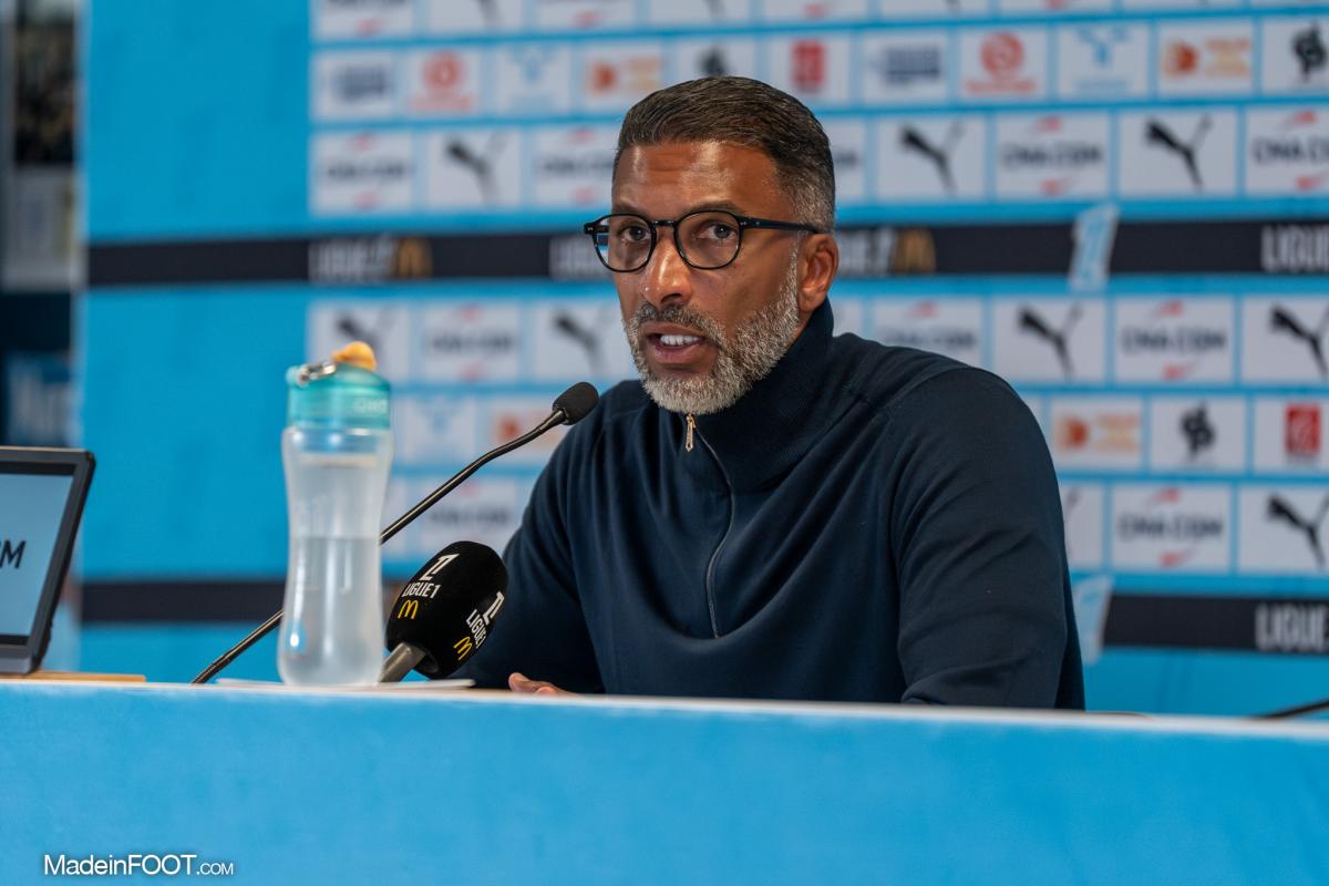 Habib Beye, l'entraîneur de l'Olympique de Marseille.