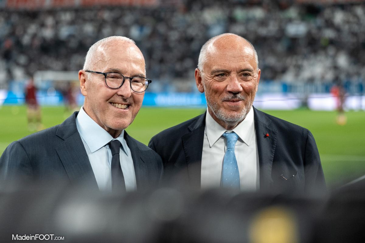 Frank McCourt, le propriétaire de l'OM, ici aux côtés de Stéphane Richard, le nouveau président du club.