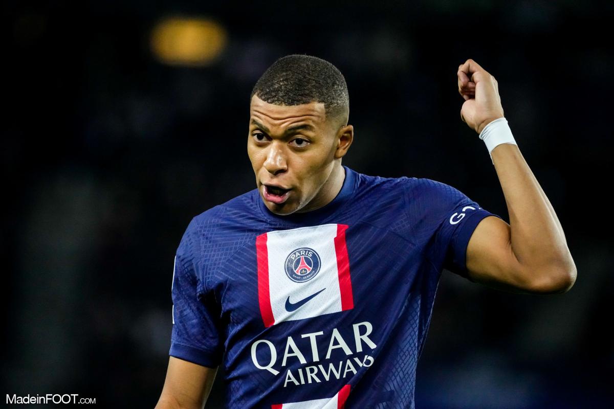 Kylian Mbappé sous le maillot du PSG.