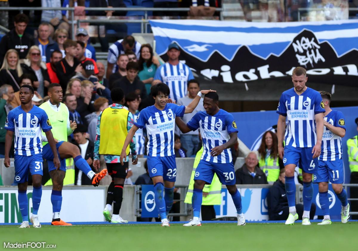 La joie des joueurs de Brighton.